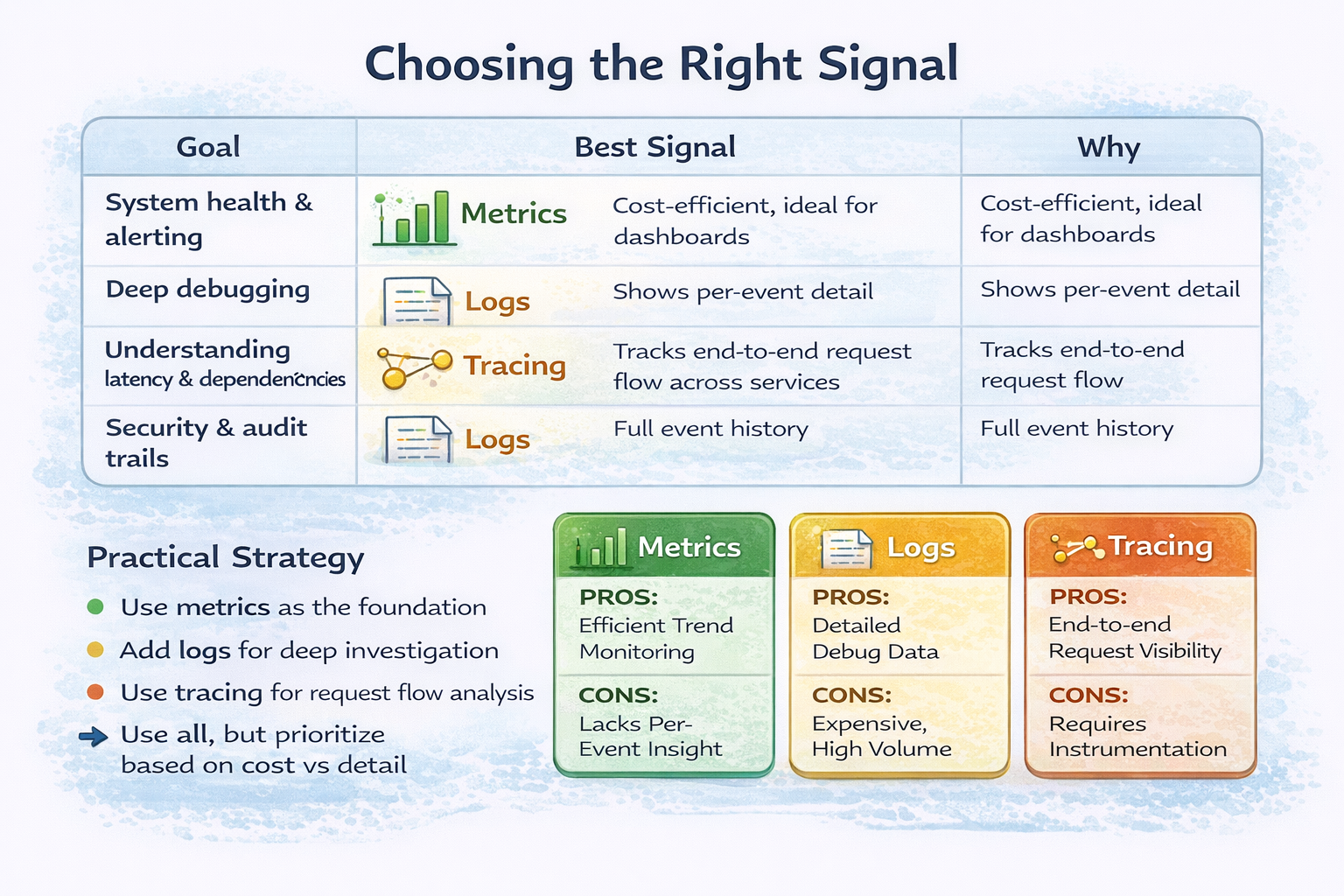 Choosing the right signal